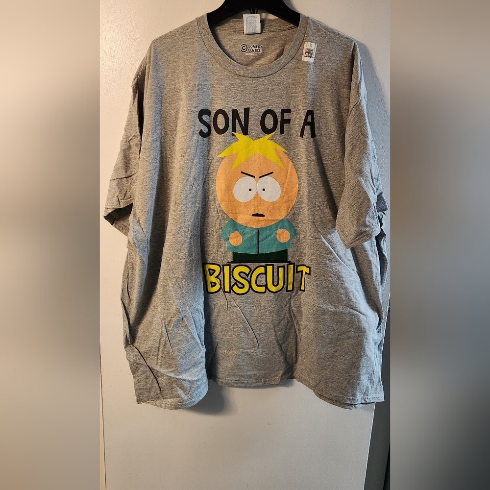 NEW - South Park - SON OF A BISCUIT T-SHIRT - Heather Grey - Size 4XL
